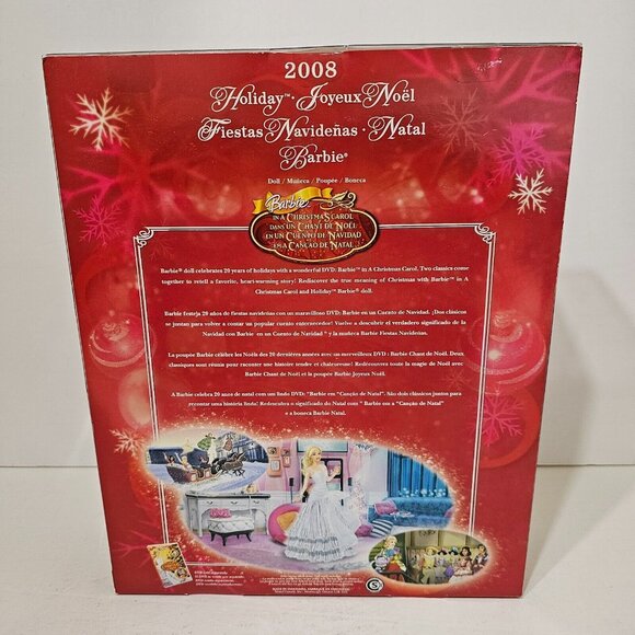 Rare Vintage 2008 Mattel Holiday Barbie Doll N5862 NEW in BOX, Unopened! - Picture 3 of 7